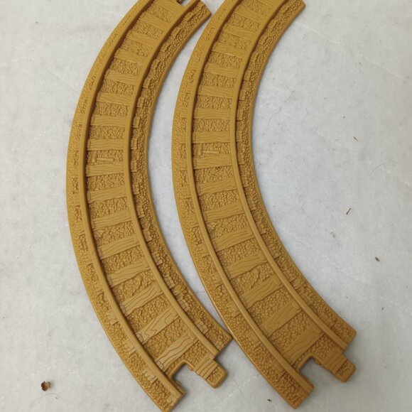 Fisher Price GeoTRAX Brown Tan Railway Tracks Straights and Curves Lot of 41 - Picture 8 of 8
